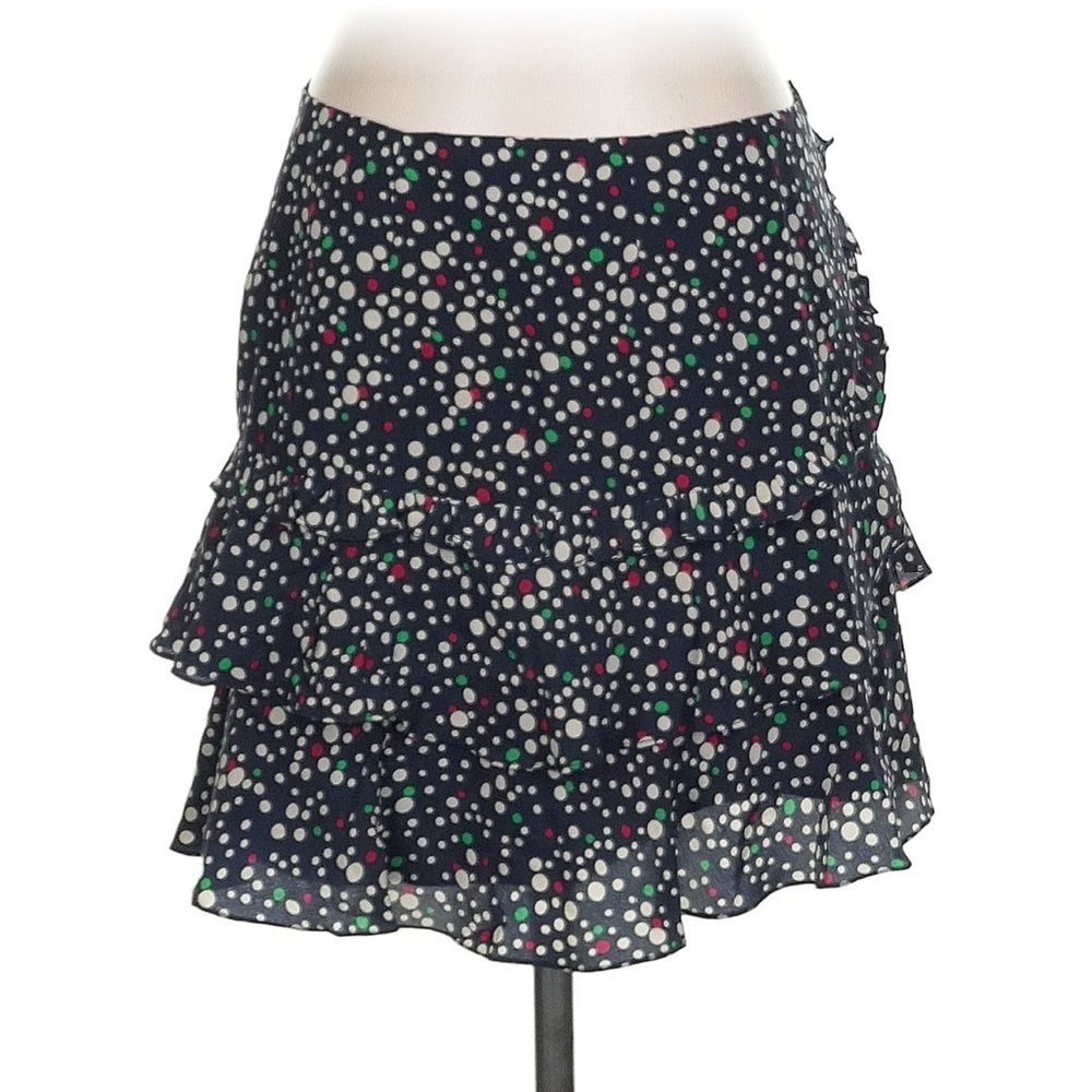 Nanette Lepore Whisked Away Silk Tiered Ruffle Mini Skirt 8 - Picture 1 of 6